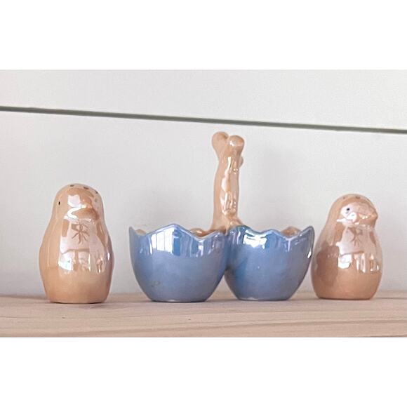 Lusterware 3pc Nesting Baby Chick Salt & Pepper Shaker Set - Picture 8 of 12